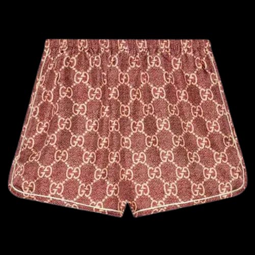 Gucci GG Supreme Print Silk Shorts 'Red'