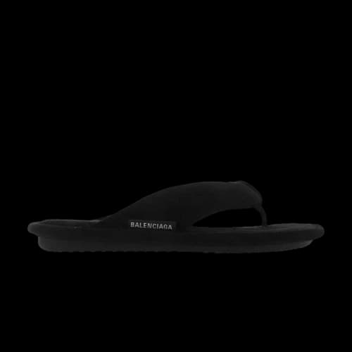 Balenciaga Soft Thong Slides 'Black Velvet' (Women's)