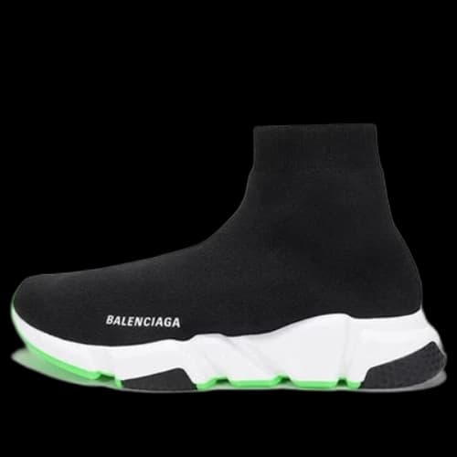 Balenciaga Speed Trainer Black Green Sole