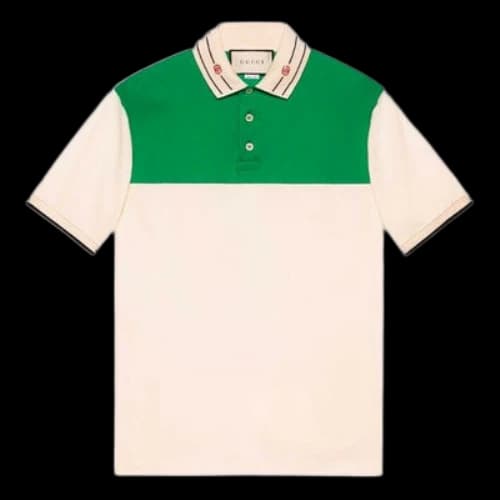 Gucci SS21 Collar Logo Polo 'Bone Green'
