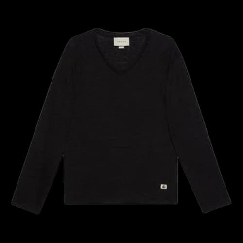 Gucci Linen V-Neck T-Shirt With Double G 'Black'