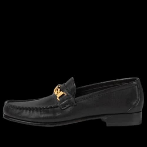 Gucci Chain Loafers Shoes Black (Women's)