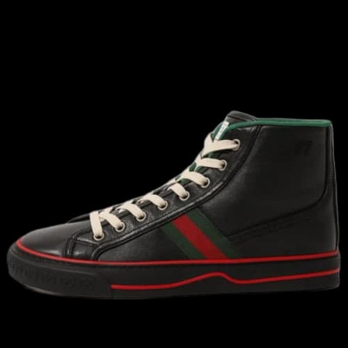 Gucci Tennis 1977 High Top Sneakers 'Black Red' (Women's)
