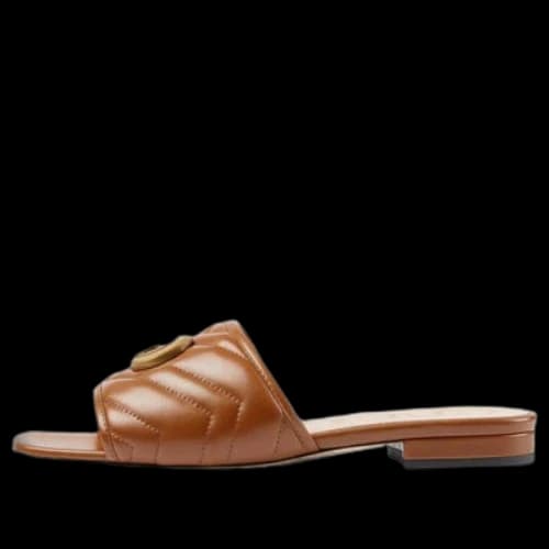 Gucci Double G Slide Sandals 'Brown' (Women's)