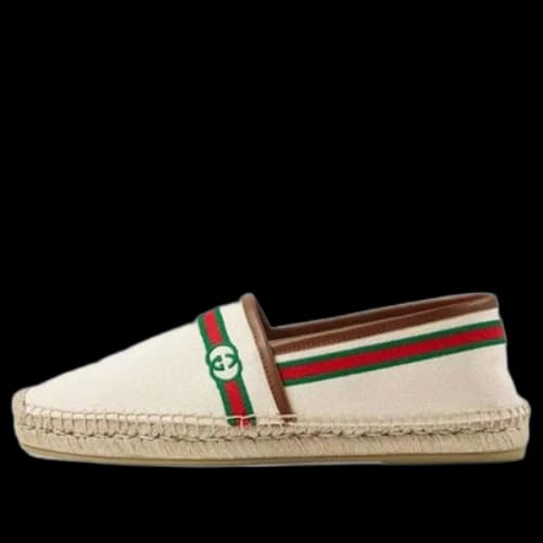 Gucci Embroidered Espadrilles 'Interlocking G - White' (Women's)