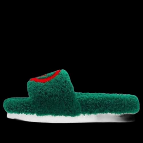 Gucci Merino Wool Slides 'Green' (Women's)