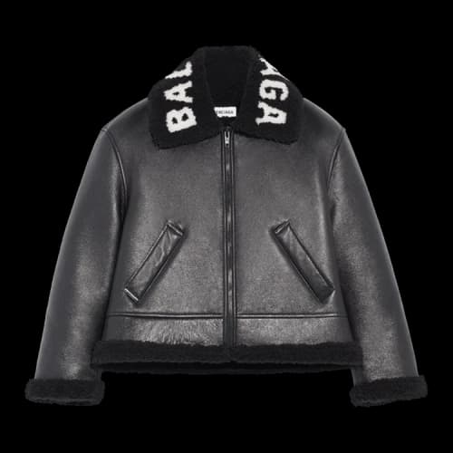 Balenciaga Cocoon Shearling Leather Jacket 'Black'