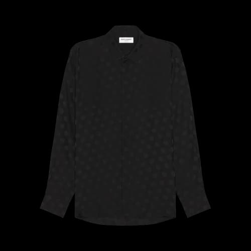 Saint Laurent Polka Dot Long-Sleeve Shirt 'Black'