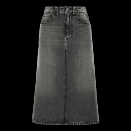 Balenciaga FW21 A Line Skirt 'Washed Grey Denim' (Women's)