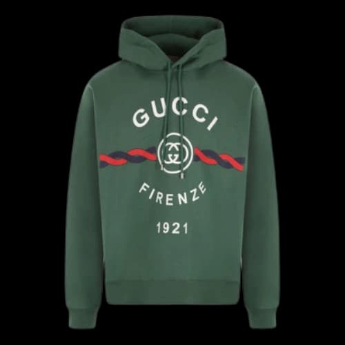 Gucci Interlocking G Torchon Cotton Sweatshirt 'Green'