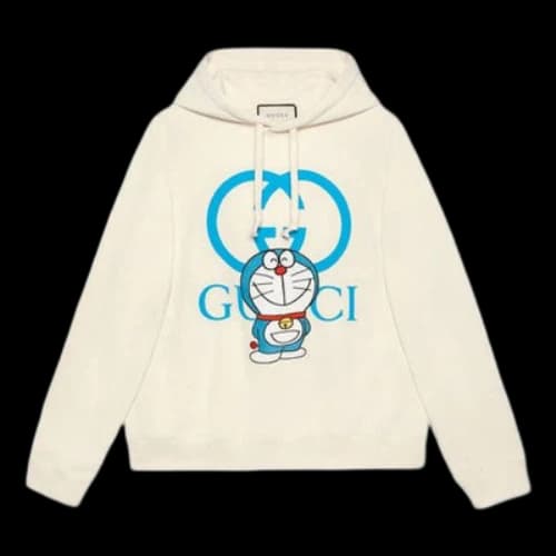 Gucci x Doraemon SS21 Hoodie 'Ivory Blue'