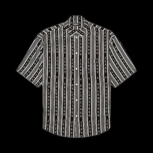 Balenciaga Short-Sleeve Large Fit Shirt 'Black'