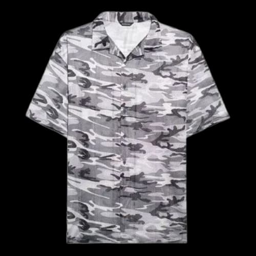 Balenciaga Camouflage Mesh Shirt 'Grey'