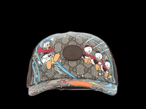 Gucci x Disney Donald Duck Print Trucker Cap Ebony/Beige/Black/Multi