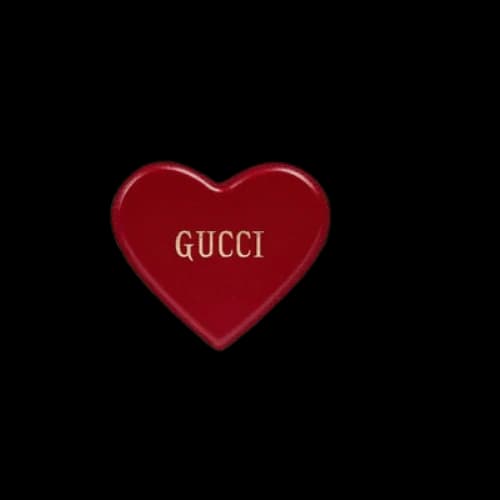 Gucci Logo 3D Love Canvas Chain Shoulder Messenger Bag / Red Valentine's Day limited (Women's)