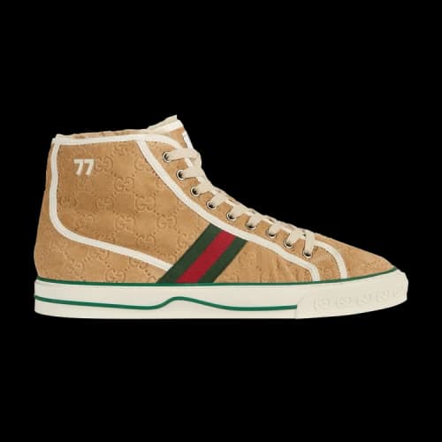 Gucci Tennis 1977 High 'Butter Suede Mini GG'
