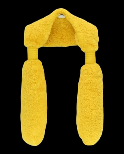 Bottega Veneta Shearling Scarf Yellow