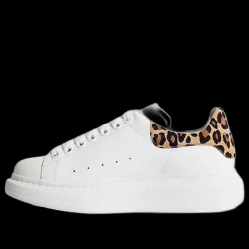 Alexander McQueen Oversized Sneaker 'White Leopard Suede' (Women's)