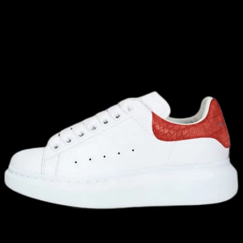 Alexander McQueen Oversized Sneaker 'Red Embossed Suede Crocodile' (Women's)