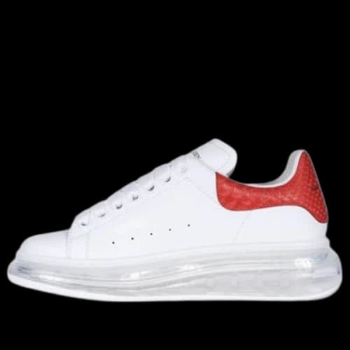 Alexander McQueen Oversized Sneaker in Optic 'White Lust Red' (Women's)