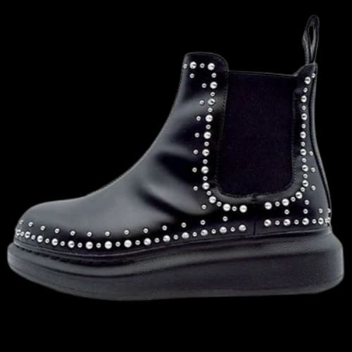 Alexander McQueen Hybrid Chelsea Boots 'Black Studd' (Women's)