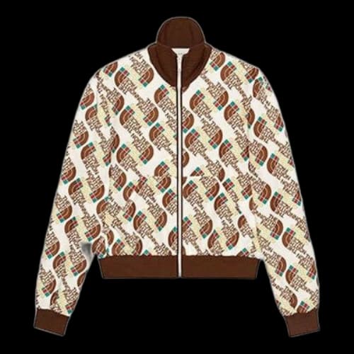Gucci x The North Face Web Print Technical Jersey Jacket 'Ivory Brown'