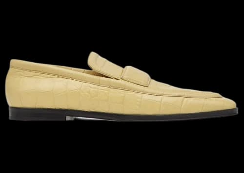 Bottega Veneta Croc-Effect Leather Loafer Yellow (Women's)