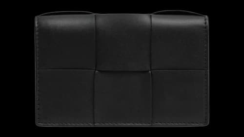 Bottega Veneta Cassette Business Card Case Black