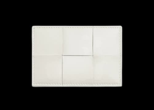 Bottega Veneta Intreccio Credit Card Case Chalk
