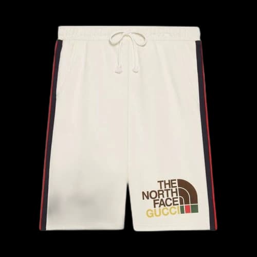 The North Face x Gucci Web Print Cotton Shorts 'Ivory'