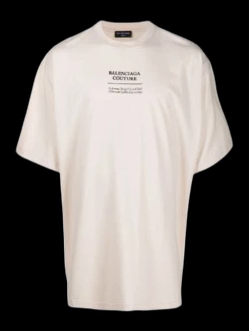 Balenciaga Couture Print Oversized T-shirt White/Black