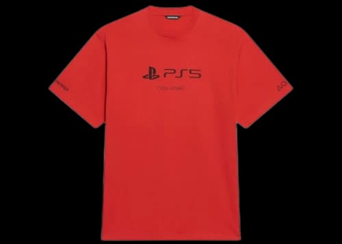 Balenciaga x PlayStation Boxy T-shirt Red