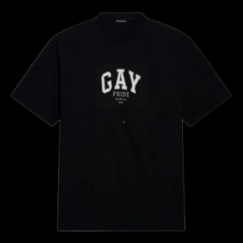 Balenciaga Pride T-Shirt Boxy Fit 'Black'