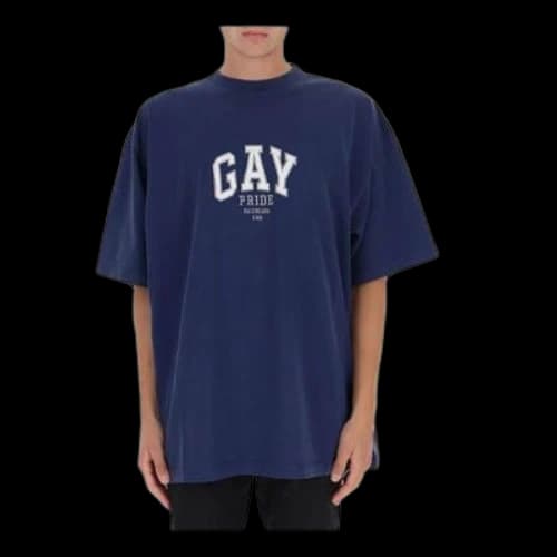 Balenciaga Pride T-Shirt Boxy Fit 'Navy'