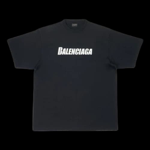 Balenciaga Caps T-shirt Boxy Fit 'Black'