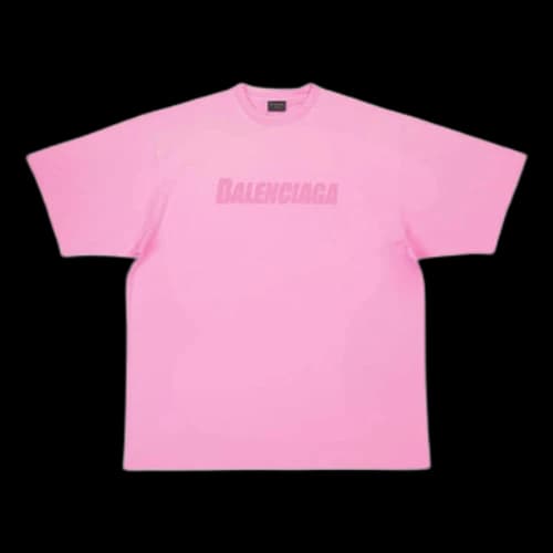 Balenciaga Caps T-shirt Boxy Fit 'Pink'