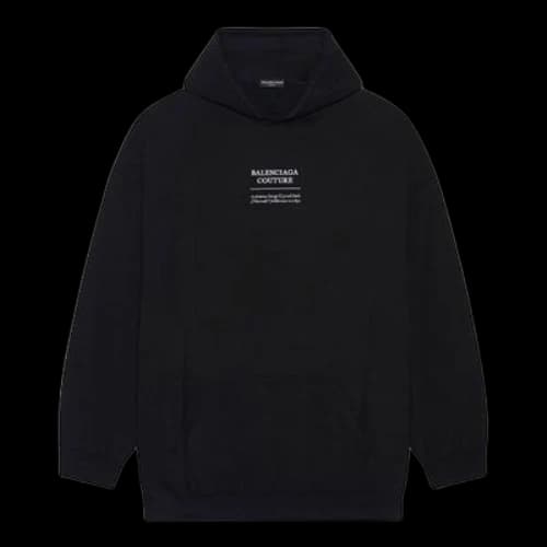 Balenciaga FW21 Boxy Loose hooded Long Sleeves Black