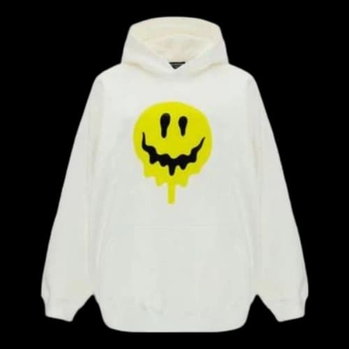 Balenciaga Drip Peace Hoodie Large Fit 'White'