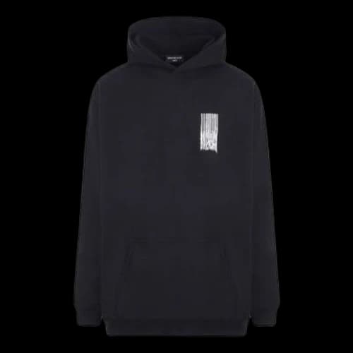 Balenciaga Barcode Cotton Hoodie 'Black'