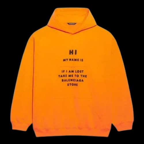 Balenciaga FW21 Alphabet Loose Hoodie Orange (Women's)