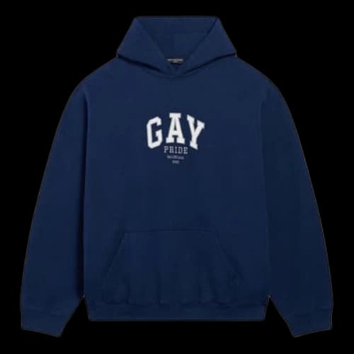 Balenciaga Pride Hoodie Boxy Fit 'Navy'