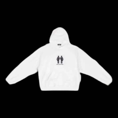Balenciaga Pride Hoodie Boxy Fit 'White'
