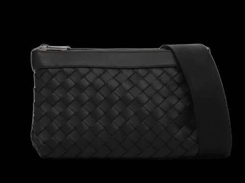 Bottega Veneta Classic Intrecciato Crossbody Black