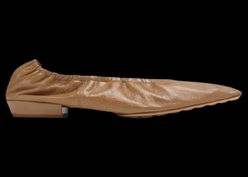 Bottega Veneta Leather Ballet Flat Almond (Women's)