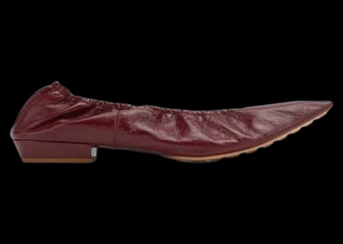 Bottega Veneta Leather Ballerinas Burgundy (Women's)