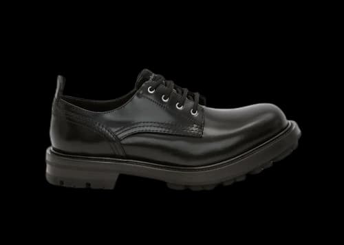 Alexander McQueen Worker Lace Up Black