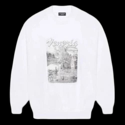 Balenciaga Venezia Print Sweater 'White'