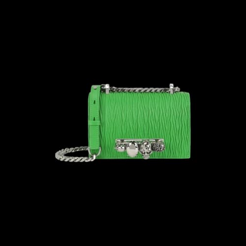 Alexander McQueen Mini Jeweled Shoulder Bag Acid Green