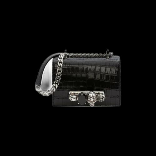 Alexander McQueen Mini Jewelled Satchel 'Black'