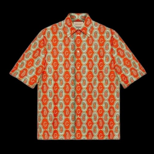 Gucci Cotton Linen G Paisley Shirt 'Orange'